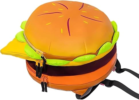 チーズバーガー バックパック ホルダー ジッパー リュック リュックサック PU チーズバーガー バックパック 大容量 ジッパー レディース